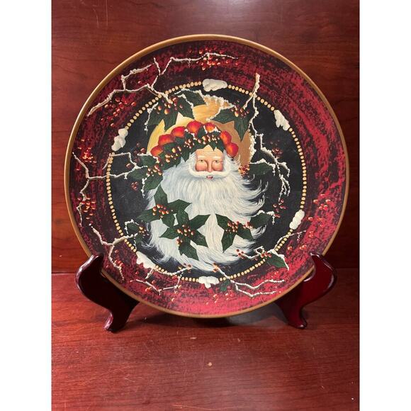 Vintage 2003 Home Interiors Santa Plate Perfect For Santa's Cookies - Picture 1 of 4